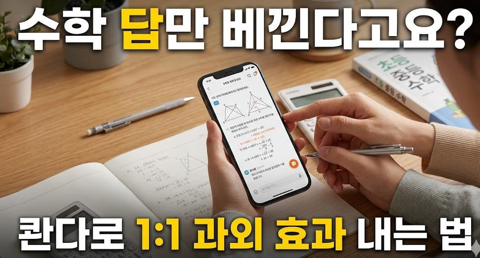 콴다로 활용하는 방법을 나타내는 그림